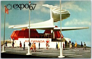 VINTAGE POSTCARD THE AIR CANADA PAVILLION AT THE MONTREAL EXPO 1967 CANADA V5