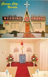 Postcard Nevada Carson City Venus Wedding Chapel 1960s Roberts 23-3384