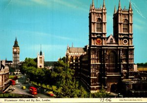 England London Westminster Abbey and Big Ben 1973