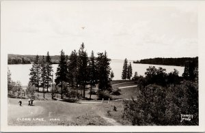 Clear Lake Manitoba MB Golf Course Golfers Unused Jerrett RPPC Postcard G48