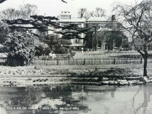 Vintage Friths Rp Postcard Ealing Public Library and Walpole Park Posted 1962