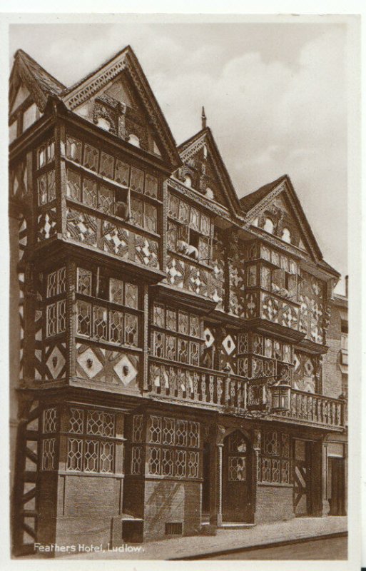 Shropshire Postcard - Feathers Hotel - Ludlow - Real Photograph - Ref TZ1262