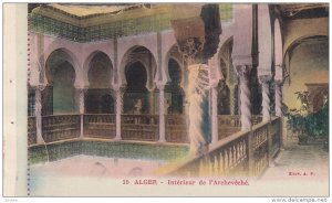 Interieur De l'Archeveche, Alger, Algeria, Africa, 1900-1910s