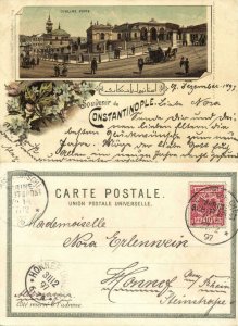 ottoman turkey, CONSTANTINOPLE, Sublime Porte (1897) German Shipmail