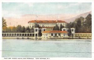 Lake George New York Henry Hotel Pergola Antique Postcard K45302 