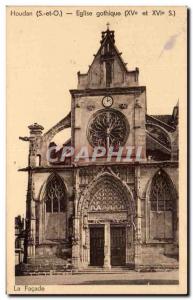 Postcard Old Church Gothic Houdan