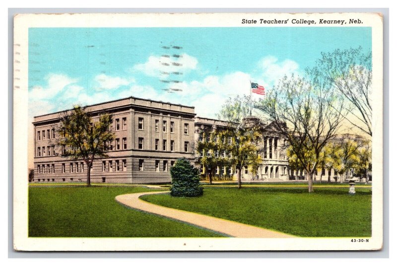 State Teachers College Kearney Nebraska NE WB Postcard T21