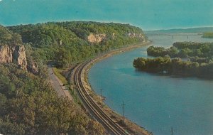 Railway Tracks along the Mississippi - Mississippi Palisades State Park Illinois