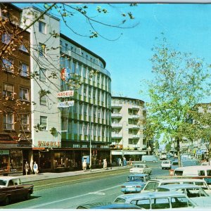 c1971 Ludwigshafen, Germany Ludwigstrasse Downtown Street Cars Chrome 4x6 PC M27