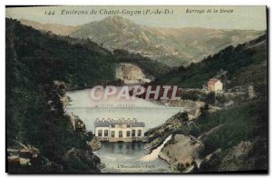 Old Postcard Electricity Around Chatel Guyon Dam Sioul