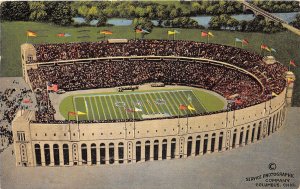 J63/ Columbus Ohio Postcard c1930s Ohio Stadium Football University 114