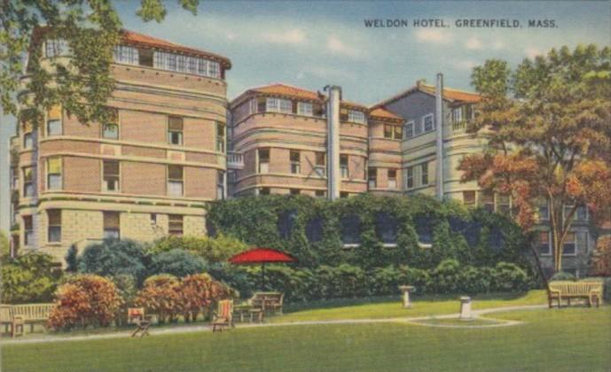 Massachusetts Greennfield The Weldon Hotel 1945