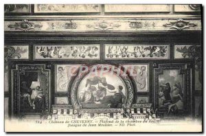 Old Postcard Cheverny Ceiling The House Of The King Mural of Jean Monier