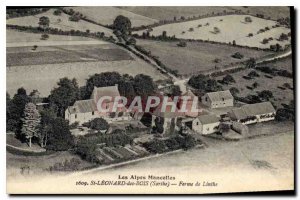 Old Postcard The Alps Mancelles St Leonard des Bois Sarthe Farm Linthe