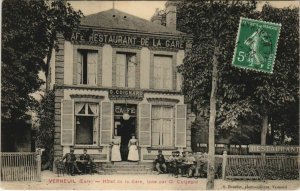 CPA VERNEUIL-Hotel de la Gare tenu par O.Coignard (43201)