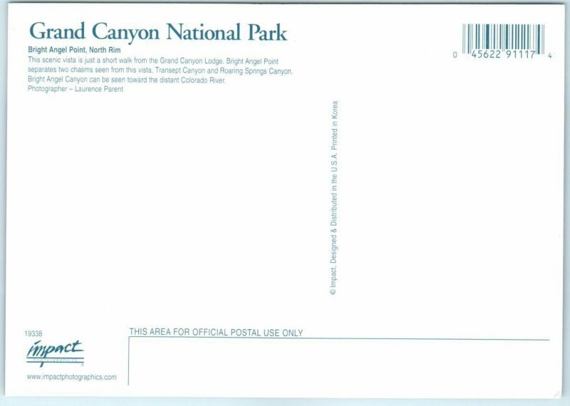 Postcard - North Rim - Grand Canyon National Park, Arizona 