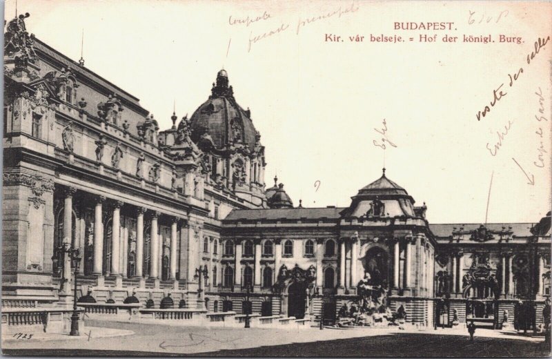 Hungary Budapest Kir Vár Belseje Vintage Postcard 09.40