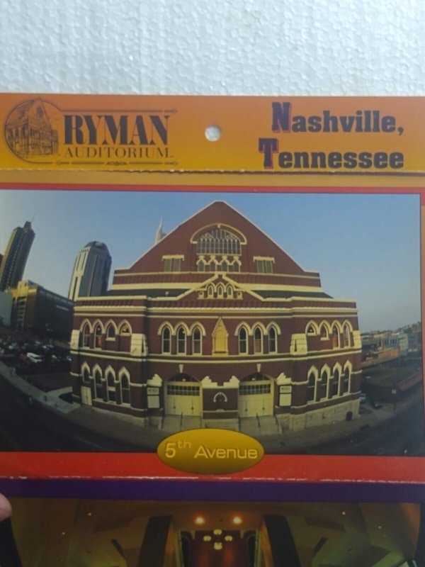 Postcard Folder Ryman Auditorium, Nashville, Tennessee