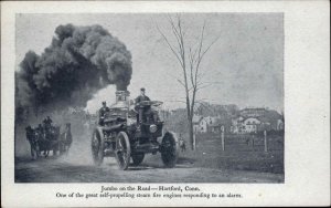 Hartford Connecticut CT Steam Fire Engine c1905 Private Mailing Card Postcard