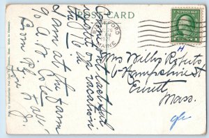 Norway Postcard View of Mandal Mountains and River 1921 Posted Antique