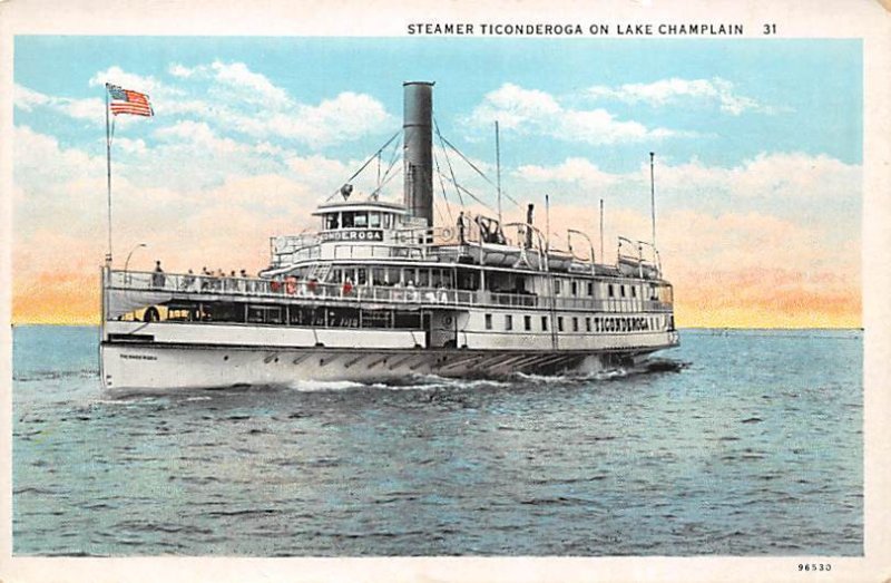 Ticonderoga River Steamship Steamer Ship 