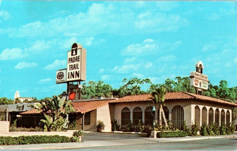 Padre Trail Inn Hotel Circle San Diego Vintage California Postcard