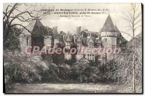 Postcard Old Britain Castles Kerveatoux near St Renan Baroness of Taisne