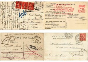 FRANCE POSTAL HISTORY 1200 COVERS CPA Mostly 1900-1940 PERIOD in BOX ! (L2677)