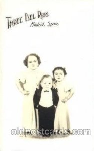 Three Del Rios, Madrid, Spain Smallest Person, Midget, Circus, Unused 