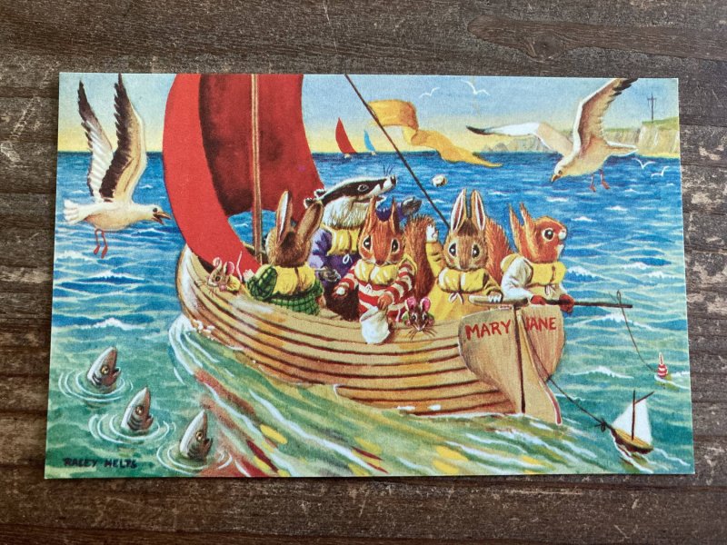 A Sail Around The Bay, Racey Helps, Medici Society, Britain, Vintage Postcard