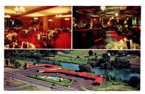 NY - Waterloo. Seneca Motel, Manor Restaurant & Powwow Cocktail Lounge