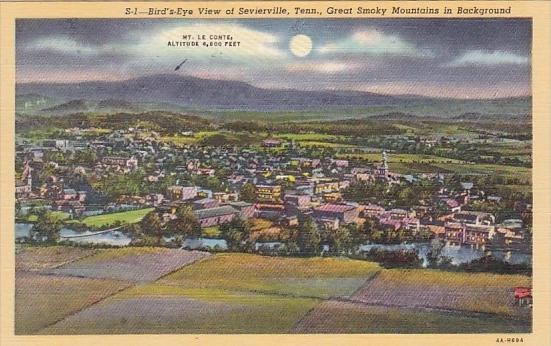 Great Smory Mouintains Background Birds Eye View Of Sevierville Tennessee