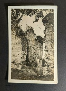 Vintage Old Wall Ruins in Panama 1921 RPPC Real Photo