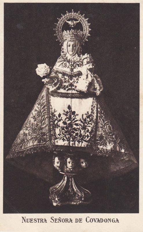 Our Lady Of Covadonga De Nuestra Senora Antique Spanish Religious Card