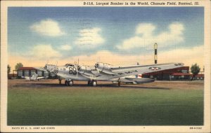 RANTOUL ILLINOIS IL Chanute Field Fighter Jet Bomber MILITARY AVIATION LINEN PC