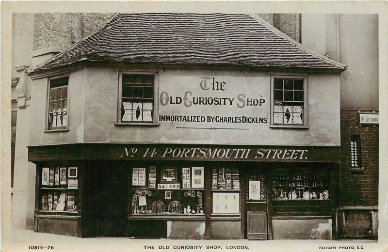 RPPC The Old Curiousity Shop Charles Dickens Portsmouth St London UK Postcard