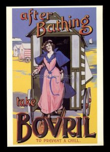 ad3899 - Bovril, taken after Bathing to prevent a Chill - Modern Advert postcard