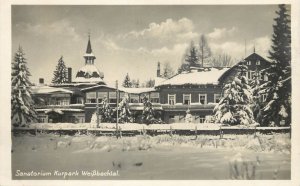 Germany Weißbachtal Sanatorium Kurpark winter scenic photo postcard