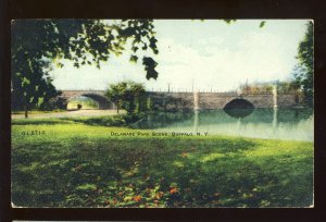 Buffalo, New York/NY Postcard, Early View Of Delaware Park, Bridge