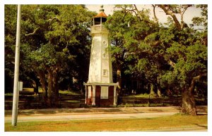 Postcard LIGHTHOUSE SCENE Biloxi Mississippi MS AS1020