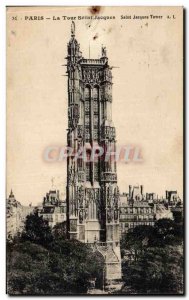 Old Postcard Paris La Tour Saint Jacques Saint Jacques Tower