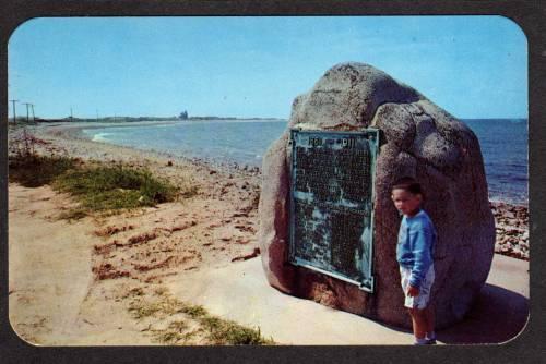 RI Founders Landing BLOCK ISLAND RHODE ISLAND Postcard