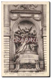 Postcard Old Rennes Monument Union of Brittany to France