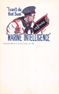 J30/ Advertising Postcard c1910 U.S. Marine Patriotic Intelligence Navy  42