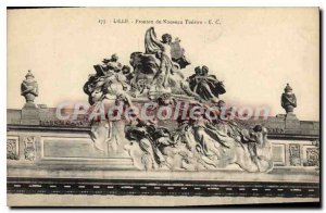 Postcard Old Lille Pediment From the New Theater