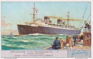 Liebig S1259 Building Transatlantic Liner No 6 Il viaggio di prova