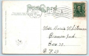SOUTH BEND, Indiana IN ~ MICHIGAN STREET Scene 1907    Postcard