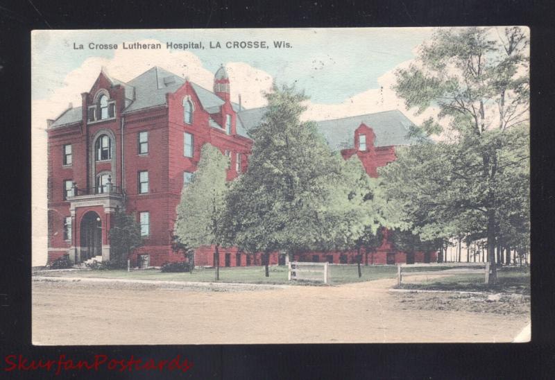 LA CROSSE WISCONSIN LUTHERAN HOSPITAL BUILDING ANTIQUE VINTAGE POSTCARD