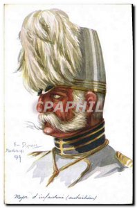 Old Postcard Fantasy Illustrator Dupuis Army Major d & # Austrian 39infanterie