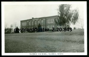 h3168 - CALEDONIA Ontario 1940s High School. Real Photo Postcard by Rumsey